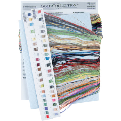 Dimensions Gold Collection Paris Scene Counted Cross Stitch Kit, 15" x 11"