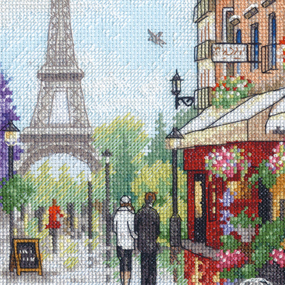 Dimensions Gold Collection Paris Scene Counted Cross Stitch Kit, 15" x 11"