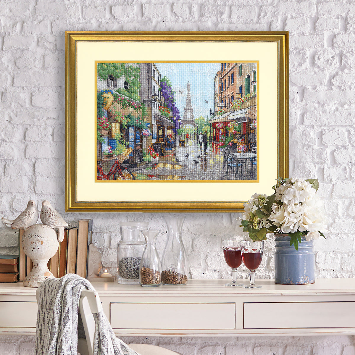 Dimensions Gold Collection Paris Scene Counted Cross Stitch Kit, 15" x 11"