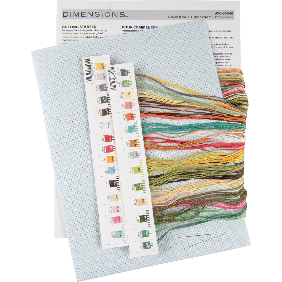 Dimensions Flowers for Sale Counted Cross Stitch Kit, 9" x 12"