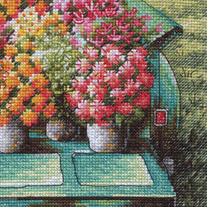 Dimensions Flowers for Sale Counted Cross Stitch Kit, 9" x 12"