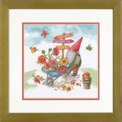 Dimensions Garden Gnome Counted Cross Stitch Kit, 10" x 10"