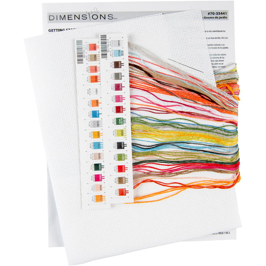 Dimensions Garden Gnome Counted Cross Stitch Kit, 10" x 10"