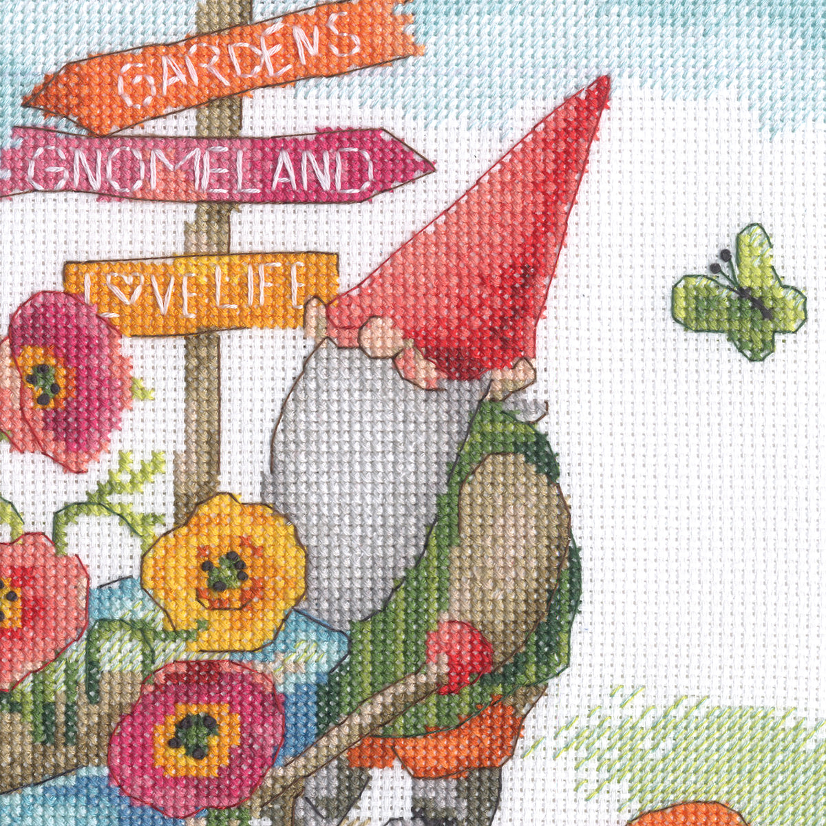 Dimensions Garden Gnome Counted Cross Stitch Kit, 10" x 10"