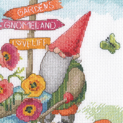 Dimensions Garden Gnome Counted Cross Stitch Kit, 10" x 10"
