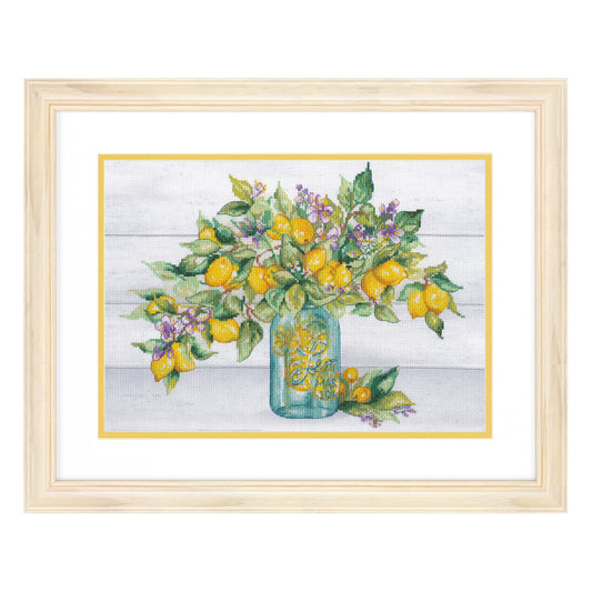 Dimensions Lemon Jar Counted Cross Stitch Kit, 14" x 10"