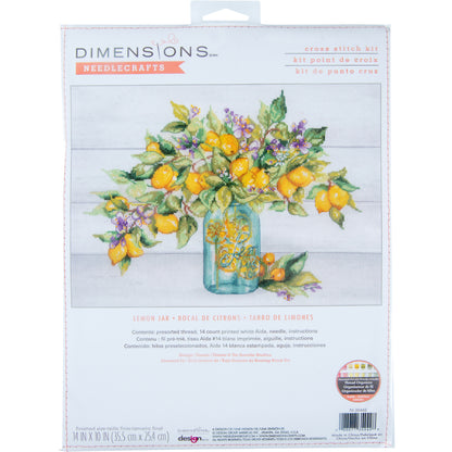 Dimensions Lemon Jar Counted Cross Stitch Kit, 14" x 10"