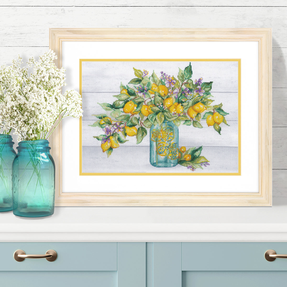 Dimensions Lemon Jar Counted Cross Stitch Kit, 14" x 10"