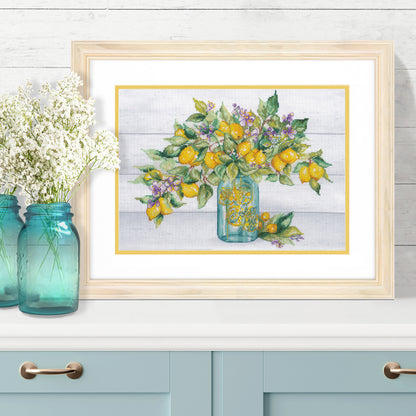 Dimensions Lemon Jar Counted Cross Stitch Kit, 14" x 10"