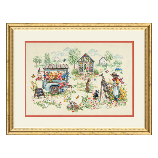 Dimensions Gold Collection Blissful Moments Counted Cross Stitch Kit, 16" x 11"