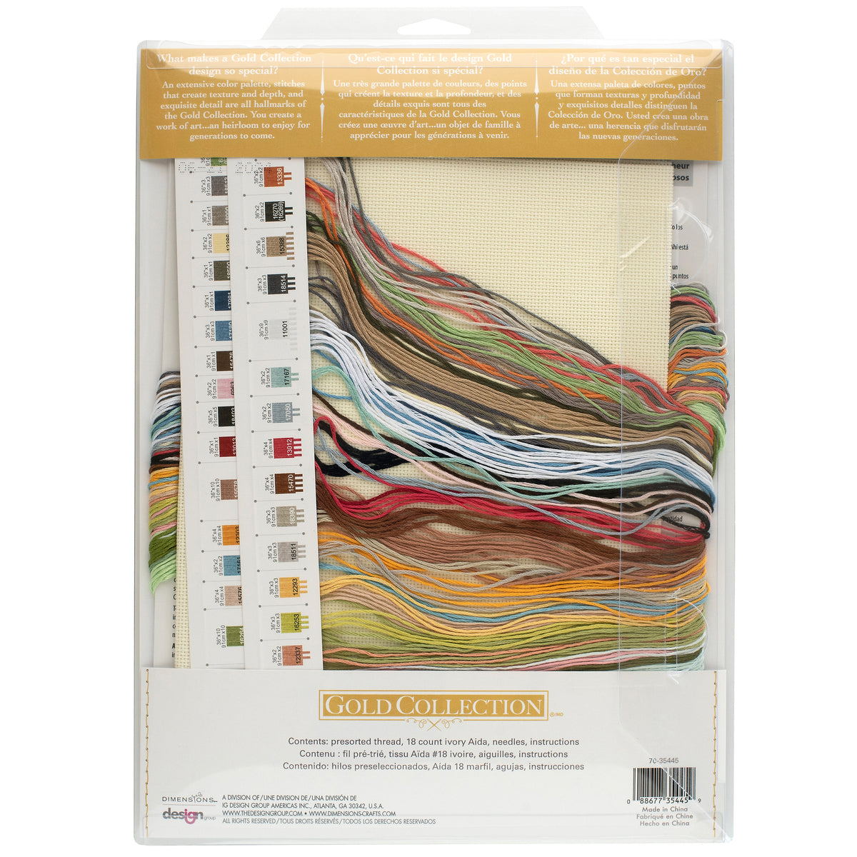 Dimensions Gold Collection Blissful Moments Counted Cross Stitch Kit, 16" x 11"