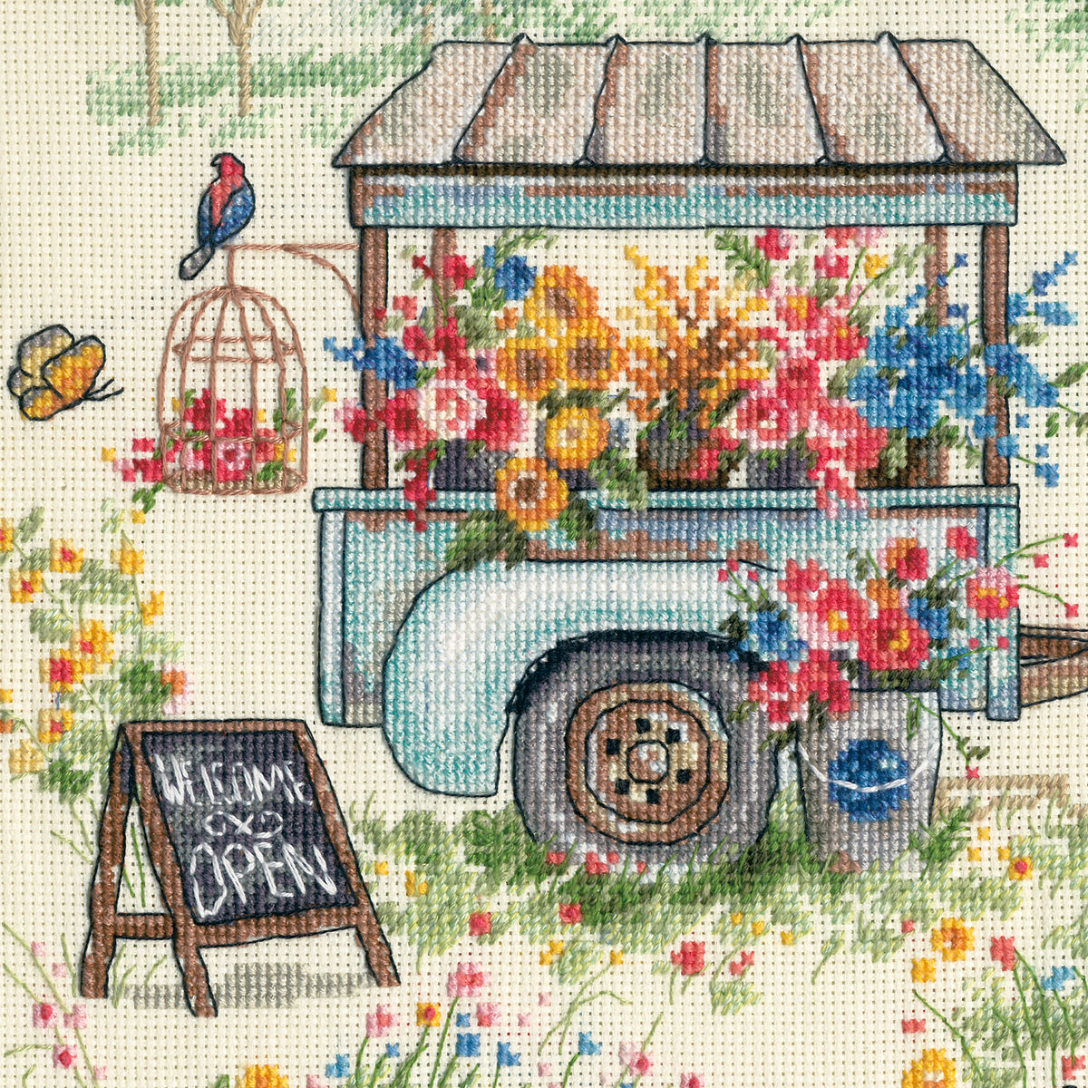 Dimensions Gold Collection Blissful Moments Counted Cross Stitch Kit, 16" x 11"