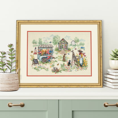 Dimensions Gold Collection Blissful Moments Counted Cross Stitch Kit, 16" x 11"