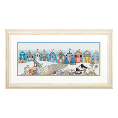Dimensions Beach Huts Counted Cross Stitch Kit, 18" x 7"