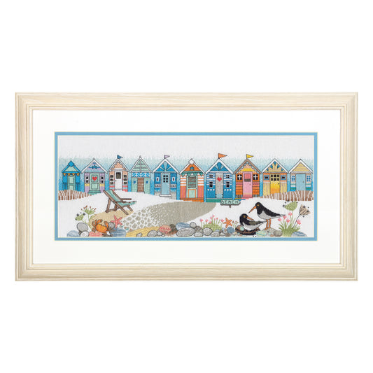 Dimensions Beach Huts Counted Cross Stitch Kit, 18" x 7"