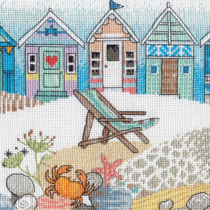 Dimensions Beach Huts Counted Cross Stitch Kit, 18" x 7"