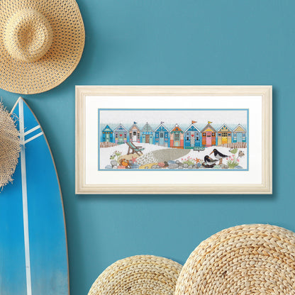 Dimensions Beach Huts Counted Cross Stitch Kit, 18" x 7"