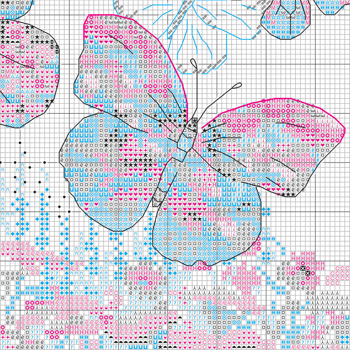 Dimensions Floral Butterfly Counted Cross Stitch Kit, 10" x 13"