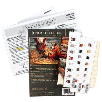 Dimensions Gold Collection Petite Good Morning Counted Cross Stitch Kit, 7" x 5"