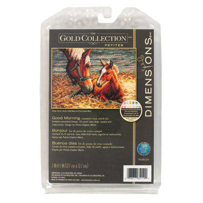 Dimensions Gold Collection Petite Good Morning Counted Cross Stitch Kit, 7" x 5"