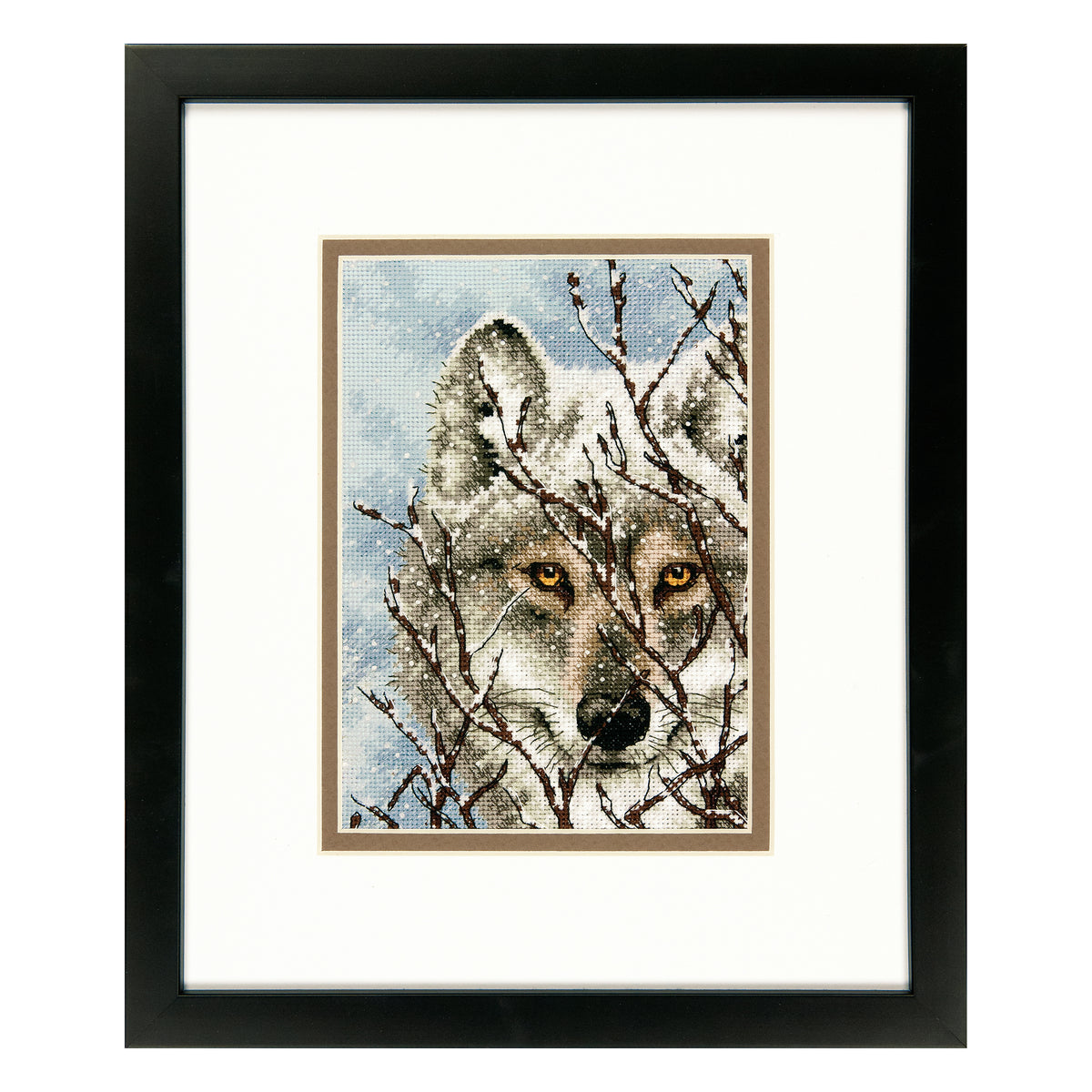 Dimensions Gold Collection Petite Wolf Counted Cross Stitch Kit, 5" x 7"