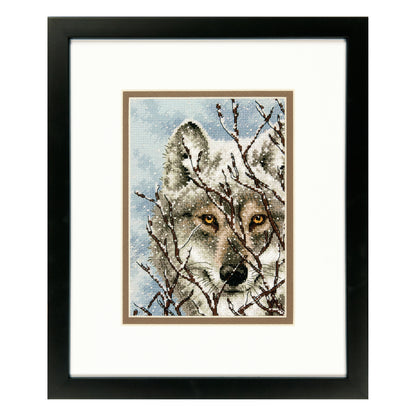 Dimensions Gold Collection Petite Wolf Counted Cross Stitch Kit, 5" x 7"