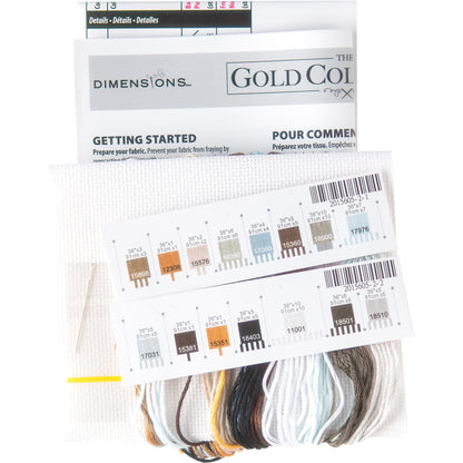Dimensions Gold Collection Petite Wolf Counted Cross Stitch Kit, 5" x 7"