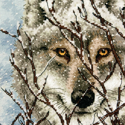 Dimensions Gold Collection Petite Wolf Counted Cross Stitch Kit, 5" x 7"