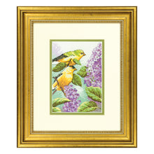 Dimensions Goldfinch and Lilacs Counted Cross Stitch Kit, 5" x 7"