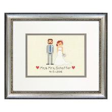 Dimensions Bride & Groom Wedding Record Counted Cross Stitch Kit, 7" x 5"