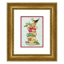 Dimensions Gold Collection Petite Stacked Tea Cups Counted Cross Stitch Kit, 5" x 7"