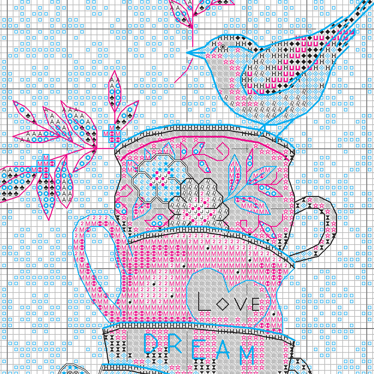 Dimensions Gold Collection Petite Stacked Tea Cups Counted Cross Stitch Kit, 5" x 7"