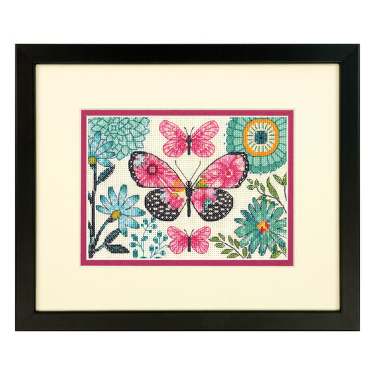 Dimensions Butterfly Dream Counted Cross Stitch Kit, 7" x 5"