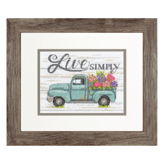 Dimensions Flower Truck Counted Cross Stitch Kit, 7" x 5"
