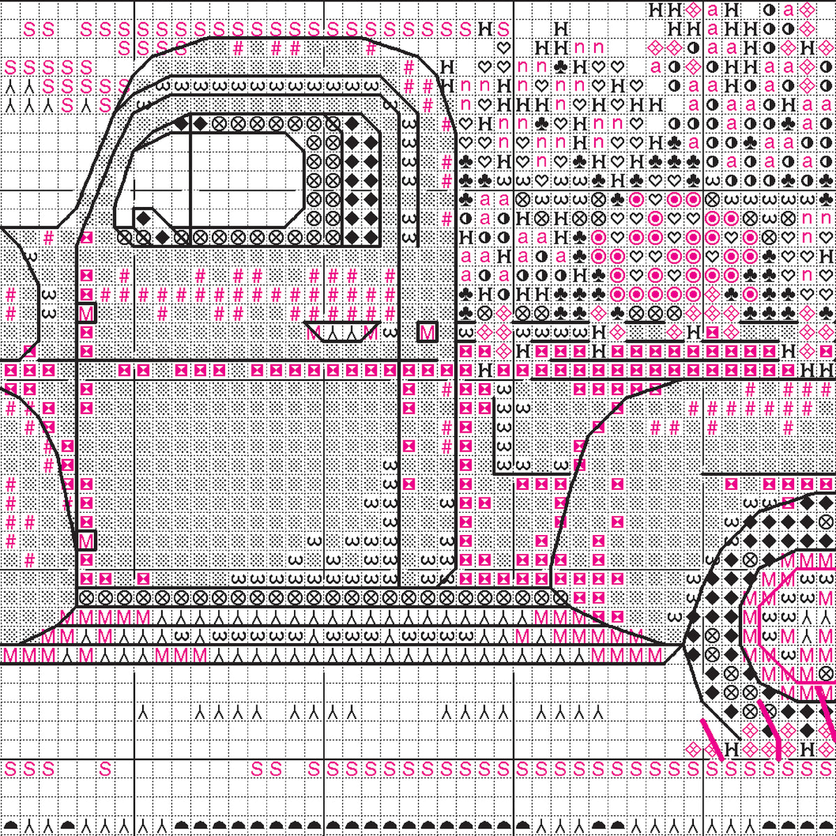 Dimensions Flower Truck Counted Cross Stitch Kit, 7" x 5"