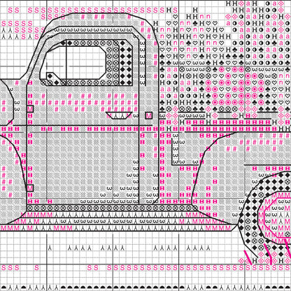 Dimensions Flower Truck Counted Cross Stitch Kit, 7" x 5"