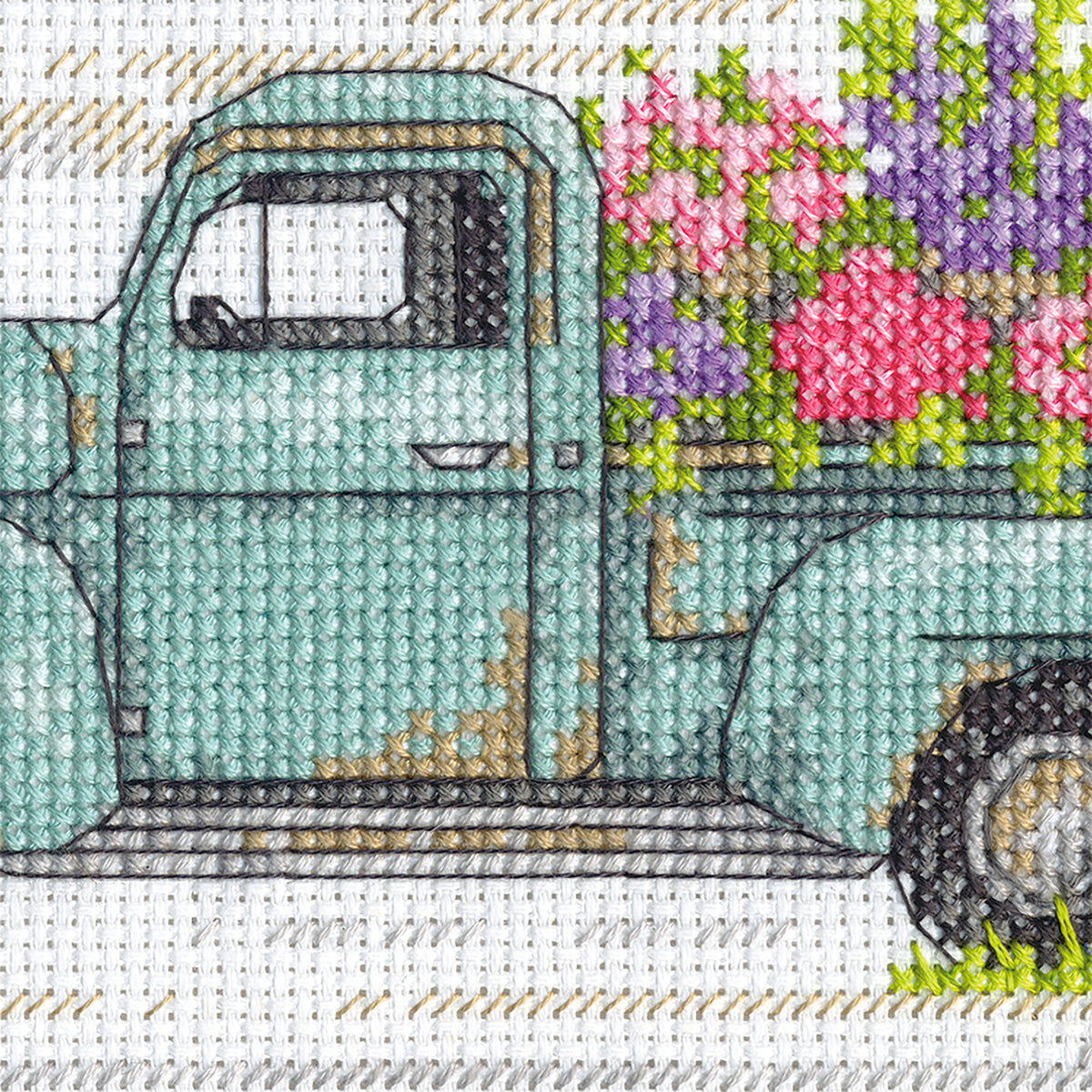 Dimensions Flower Truck Counted Cross Stitch Kit, 7" x 5"