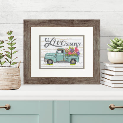 Dimensions Flower Truck Counted Cross Stitch Kit, 7" x 5"