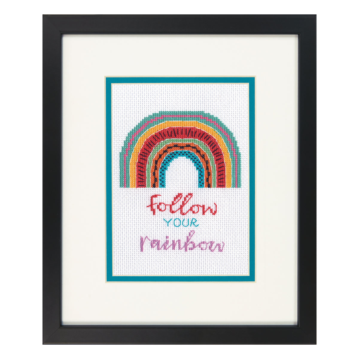 Dimensions Follow Your Rainbow Counted Cross Stitch Kit, 5" x 7"