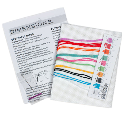 Dimensions Follow Your Rainbow Counted Cross Stitch Kit, 5" x 7"