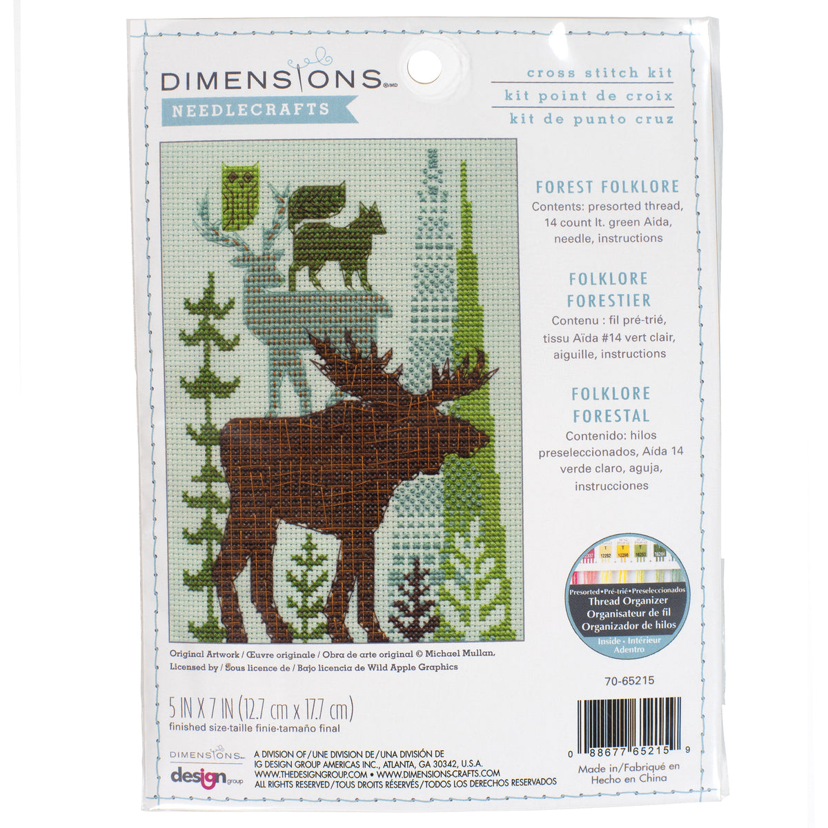Dimensions Forest Folklore Counted Cross Stitch Kit, 5" x 7"