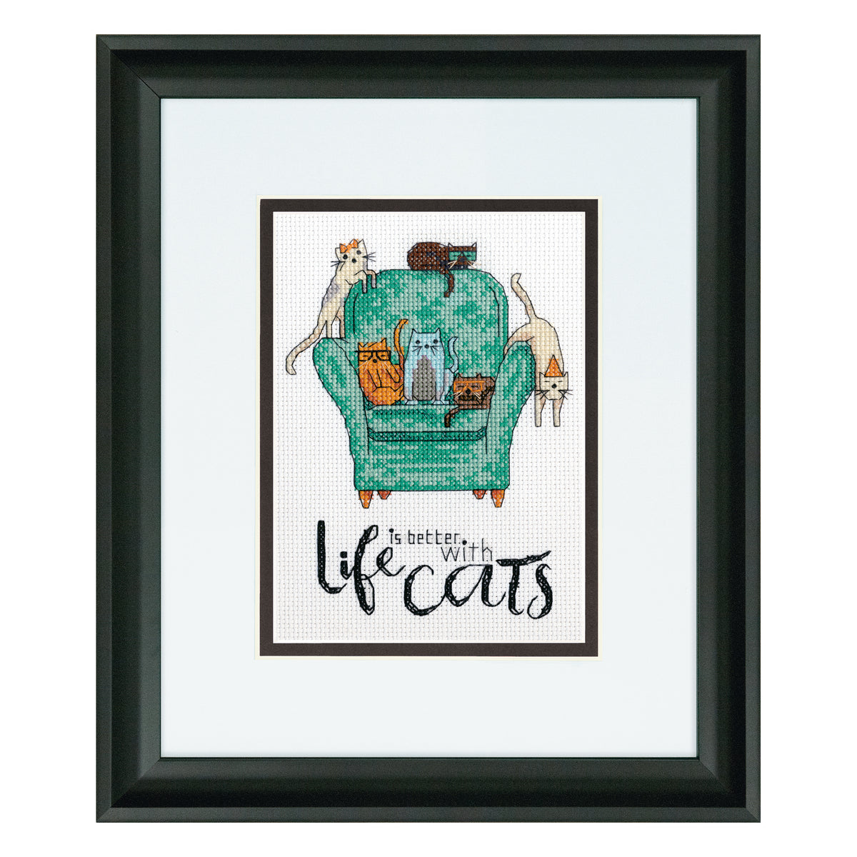 Dimensions Playful Cats Counted Cross Stitch Kit, 5" x 7"