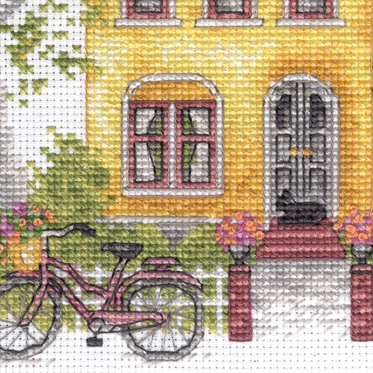 Dimensions Gold Collection Petite Yellow House Counted Cross Stitch Kit, 6" x 6"