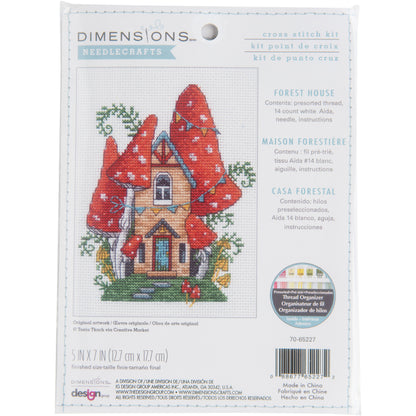 Dimensions Forest House Counted Cross Stitch Kit, 5" x 7"