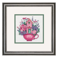 Dimensions Teacup House Counted Cross Stitch Kit, 6" x 6"