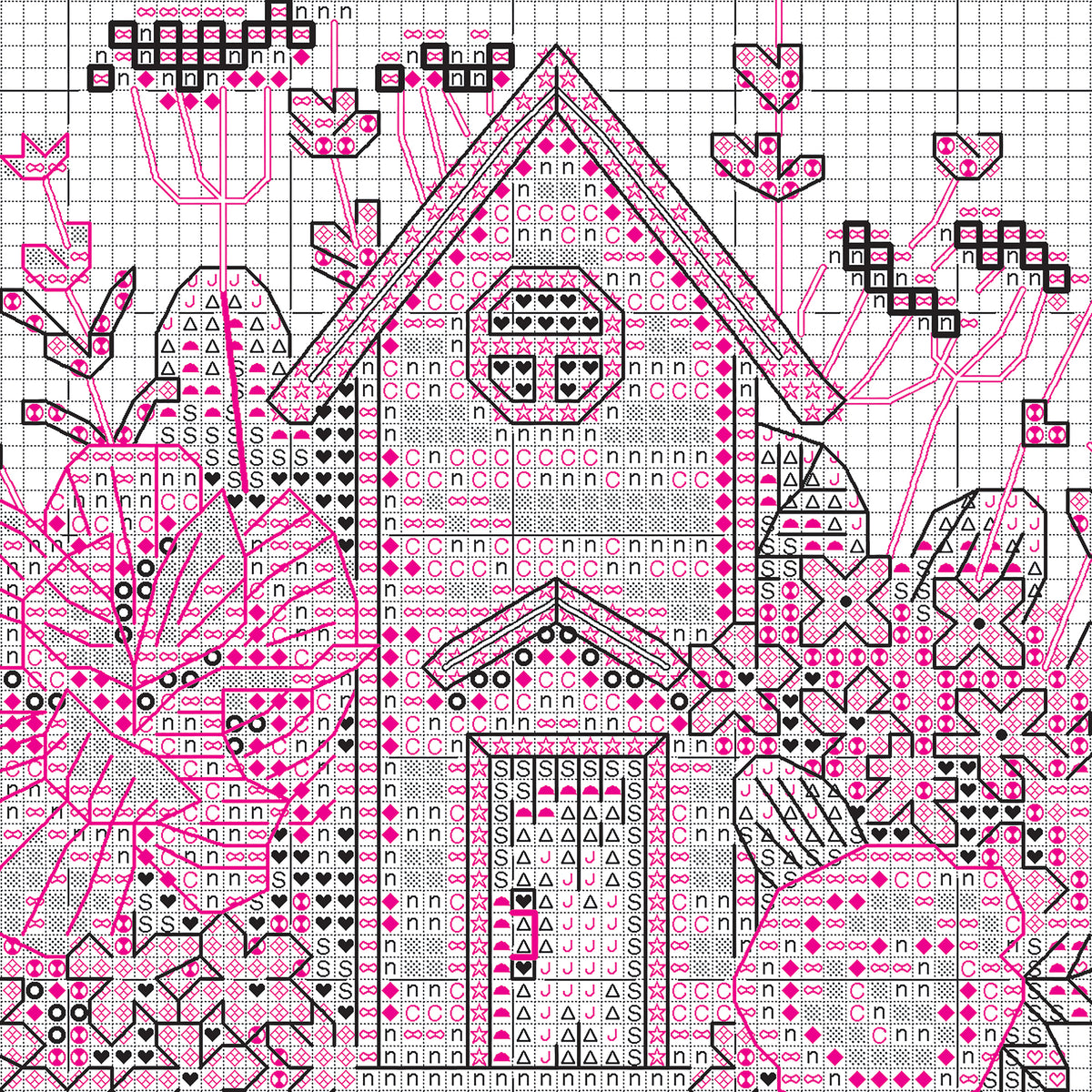 Dimensions Teacup House Counted Cross Stitch Kit, 6" x 6"