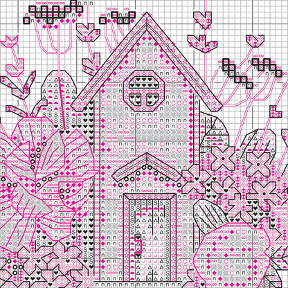 Dimensions Teacup House Counted Cross Stitch Kit, 6" x 6"