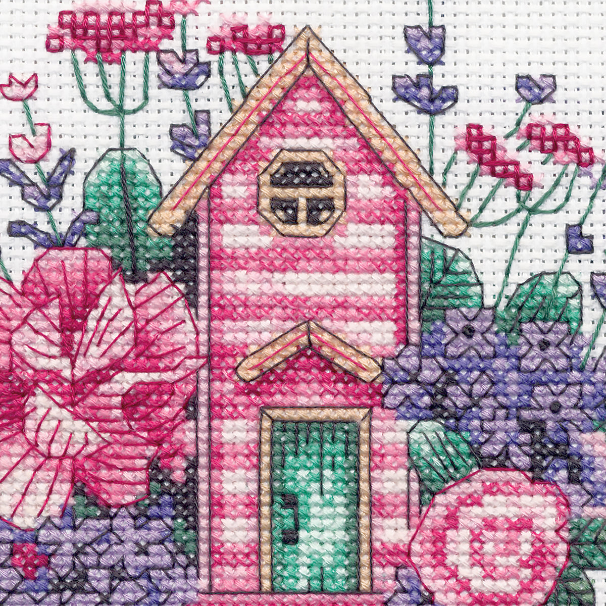 Dimensions Teacup House Counted Cross Stitch Kit, 6" x 6"
