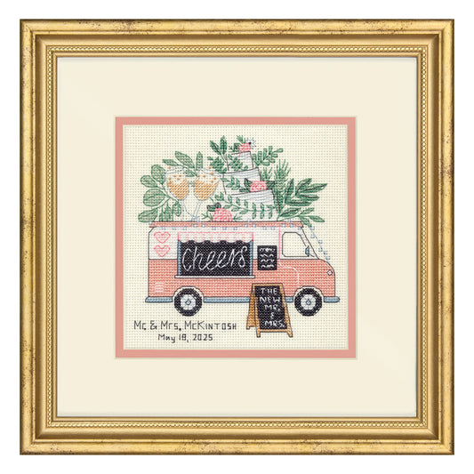 Dimensions Wedding Cheers Counted Cross Stitch Kit, 6" x 6"