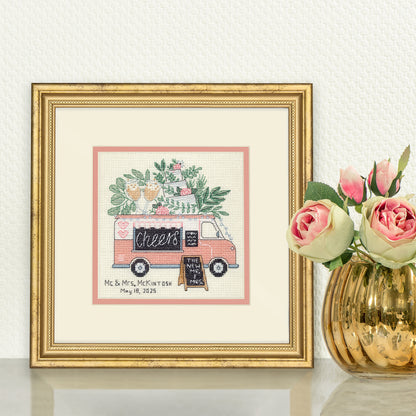 Dimensions Wedding Cheers Counted Cross Stitch Kit, 6" x 6"